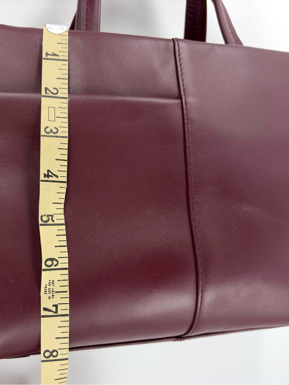 Radley London Hope Place Stripe Strap Burgundy Leather Satchel EUC - Picture 14 of 16